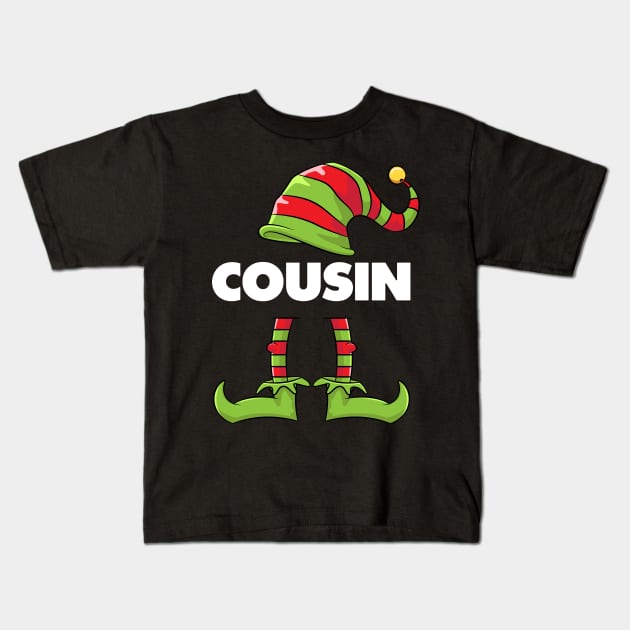 Cousin Elf Funny Matching Christmas Costume Family Kids T-Shirt by teeleoshirts